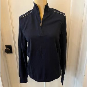 Barbour unisex cotton 3/4 zipper pullover size S with tags